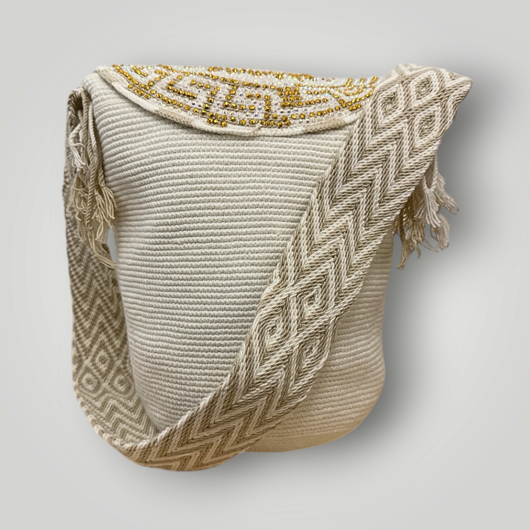 Fusa Wayuu Mochila Bag White