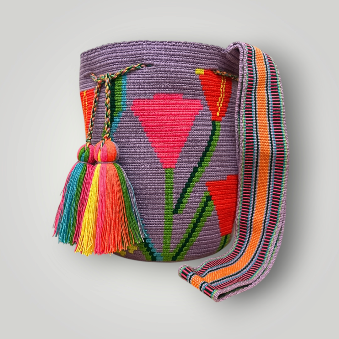 Handwoven Wayuu mochila bag